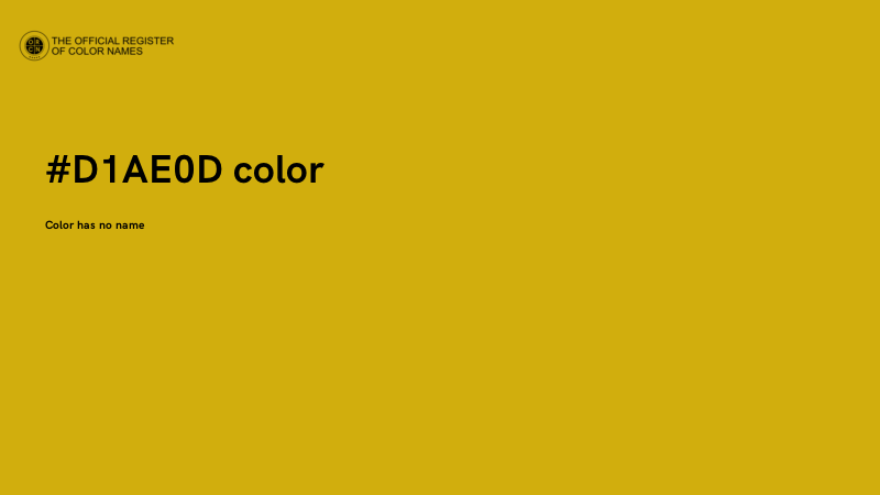 #D1AE0D color image