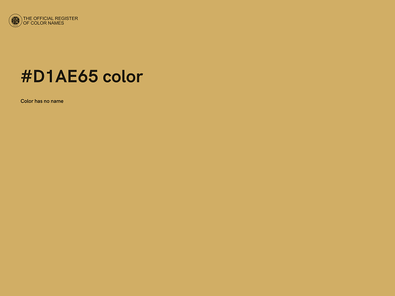 #D1AE65 color image