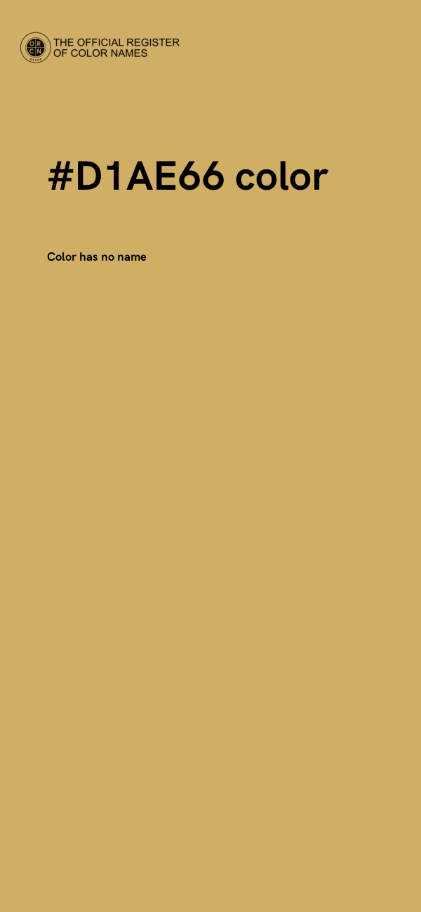 #D1AE66 color image