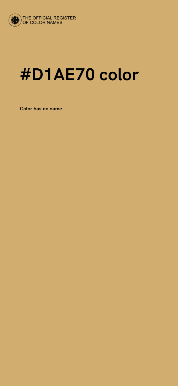 #D1AE70 color image