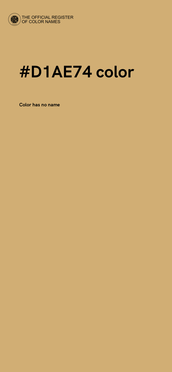 #D1AE74 color image