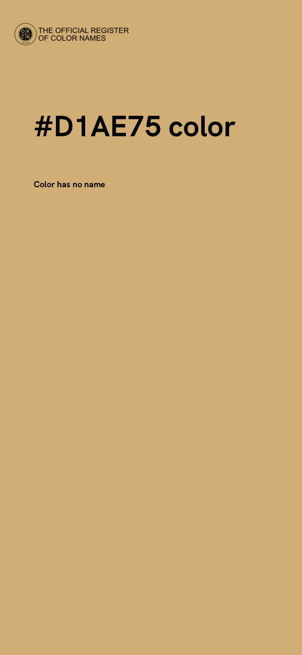 #D1AE75 color image