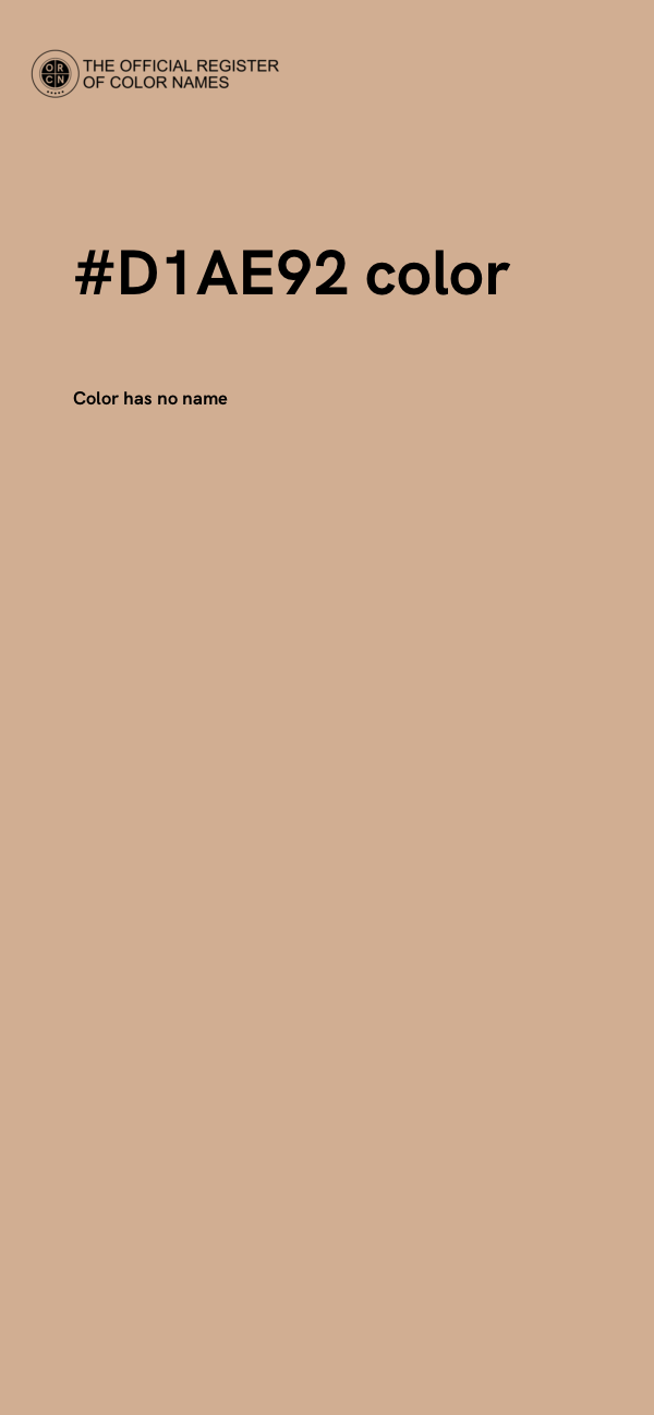 #D1AE92 color image