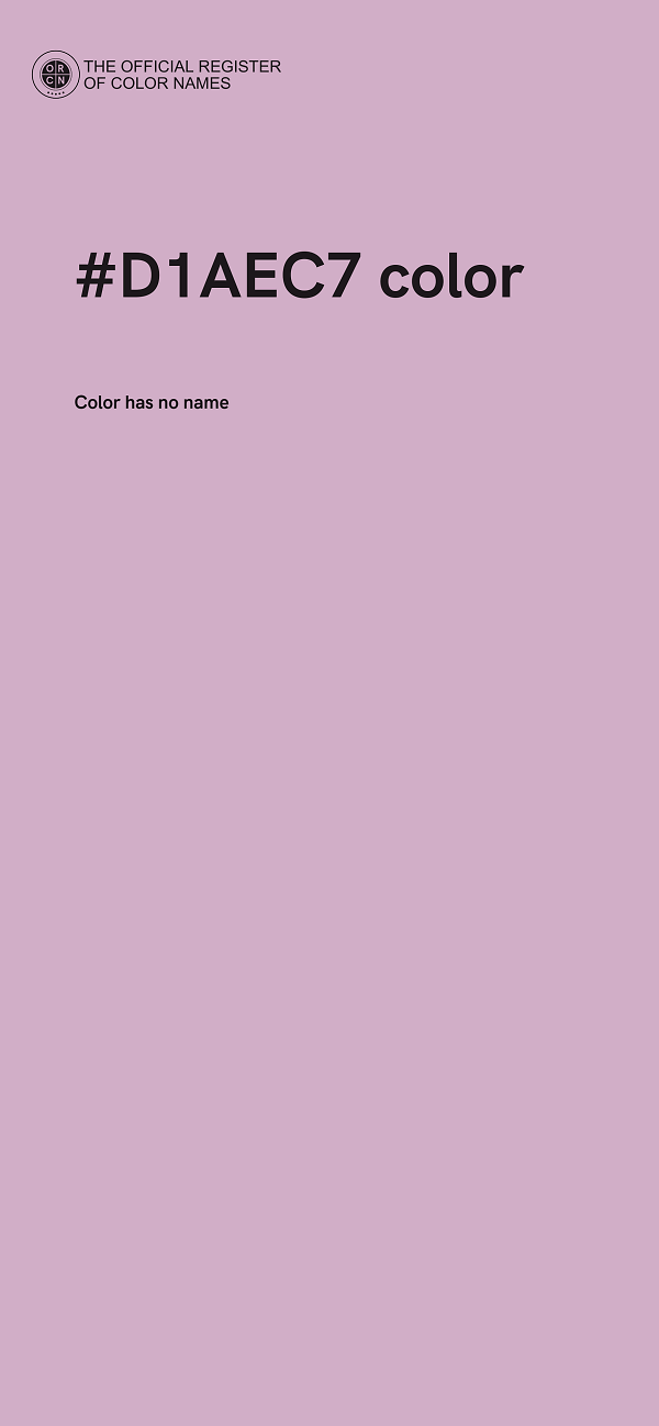 #D1AEC7 color image