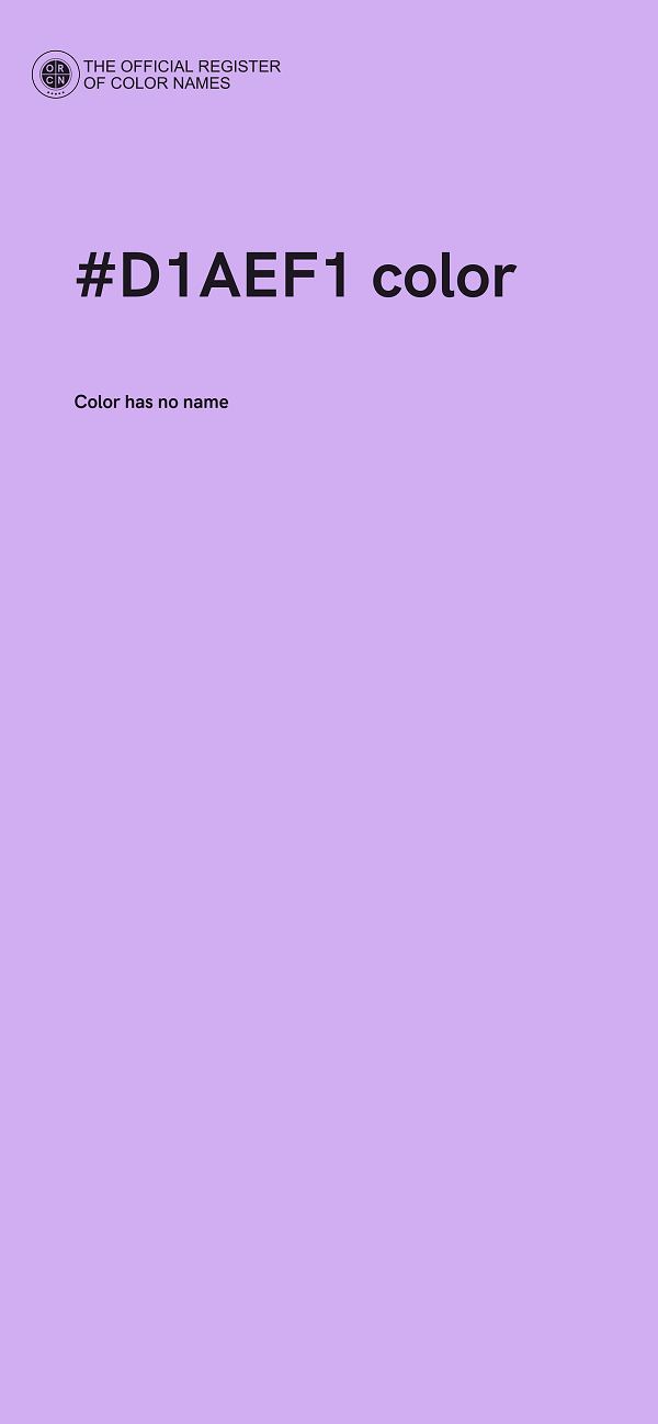 #D1AEF1 color image