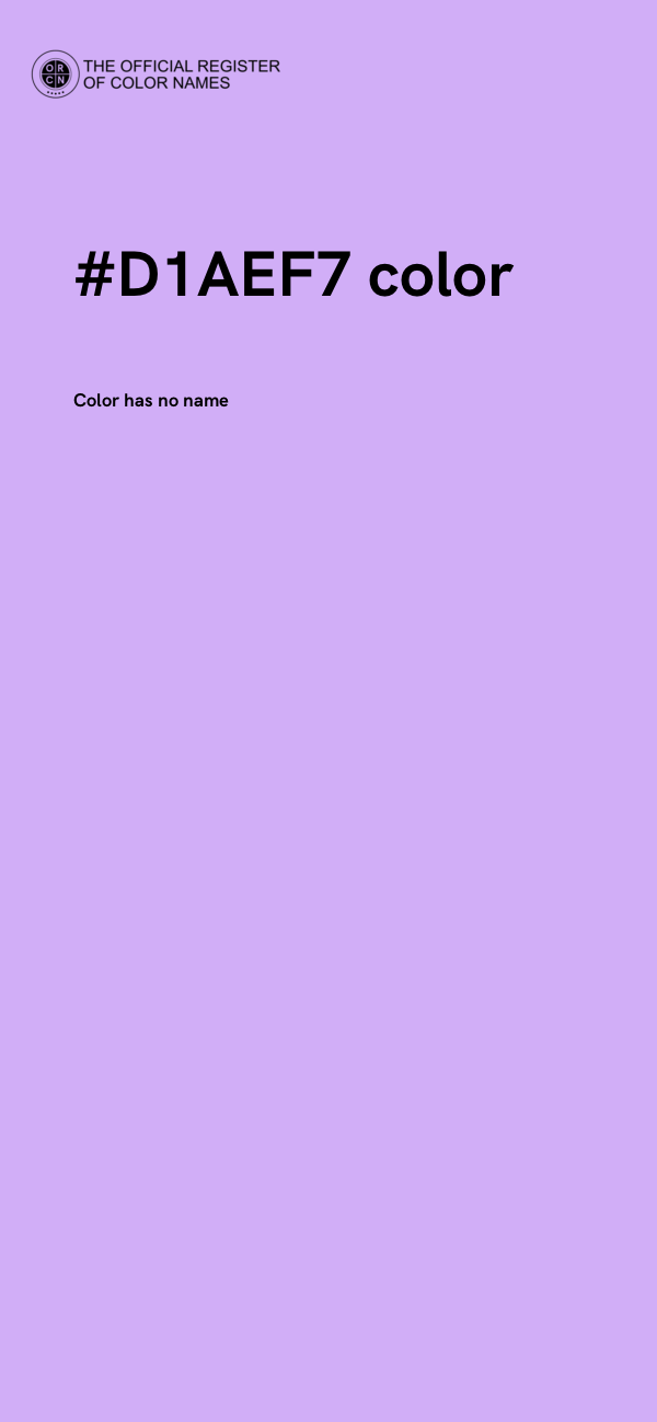 #D1AEF7 color image