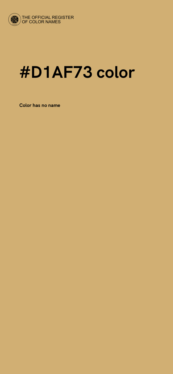 #D1AF73 color image