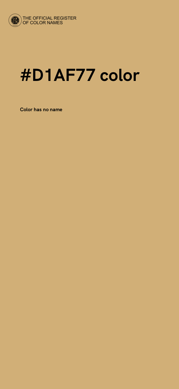 #D1AF77 color image
