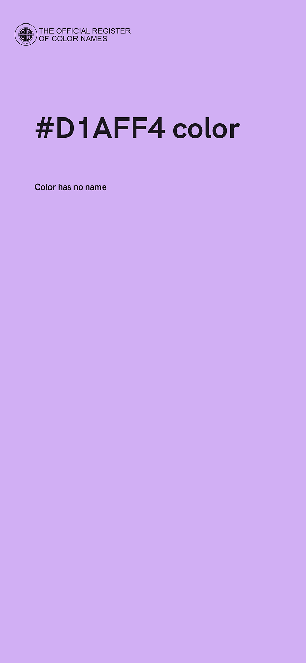 #D1AFF4 color image