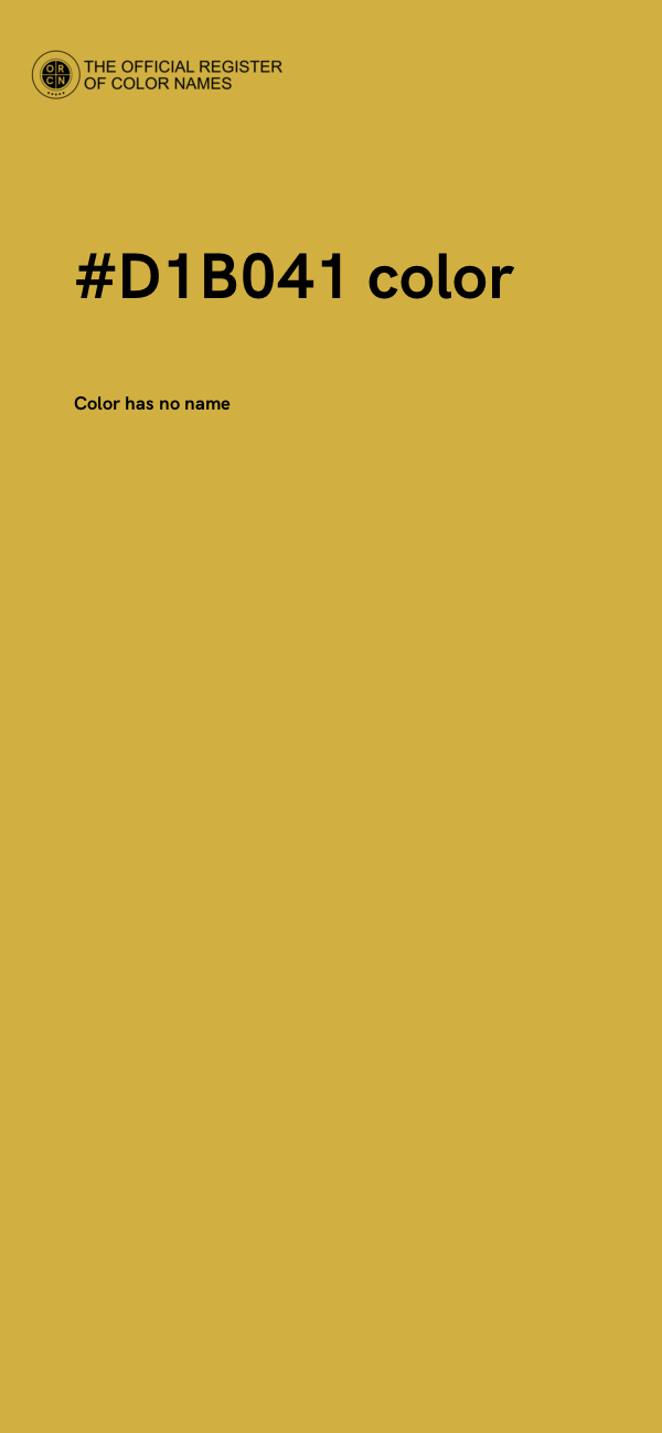 #D1B041 color image