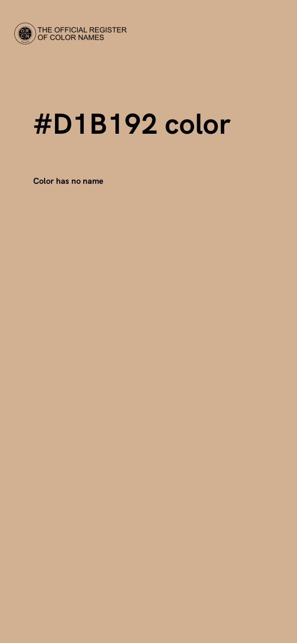 #D1B192 color image
