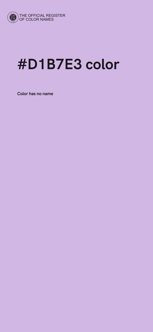 #D1B7E3 color image