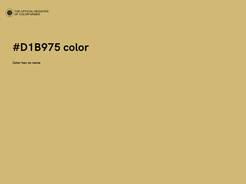 #D1B975 color image