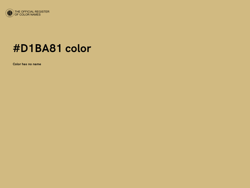 #D1BA81 color image