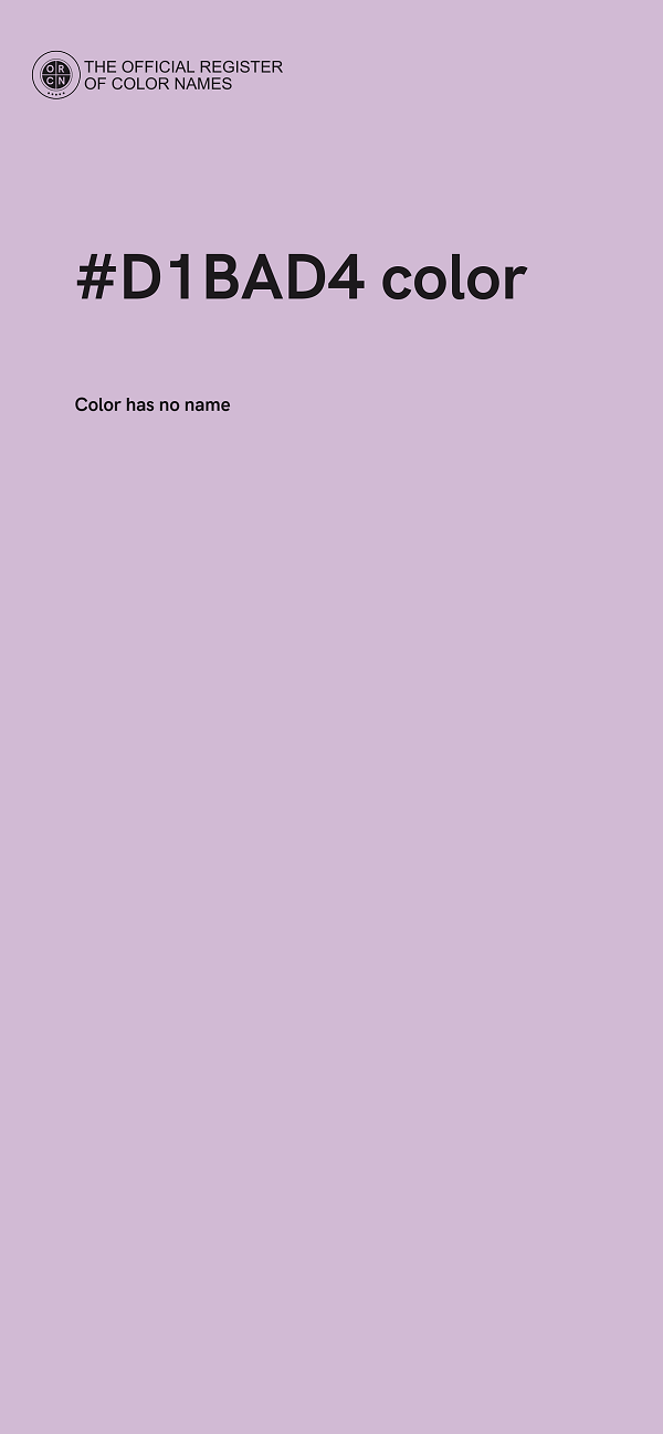 #D1BAD4 color image