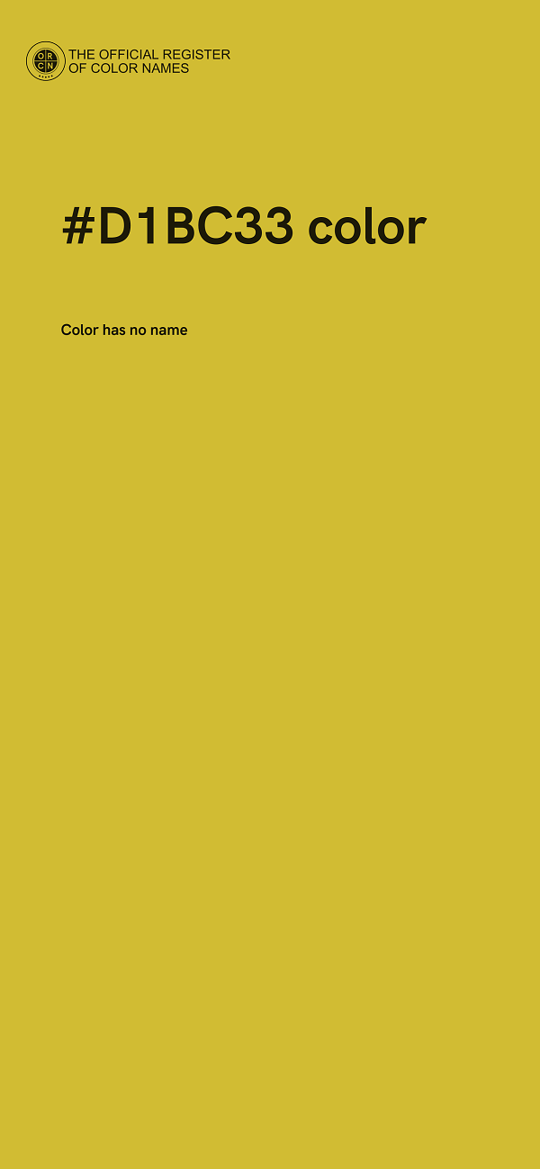 #D1BC33 color image