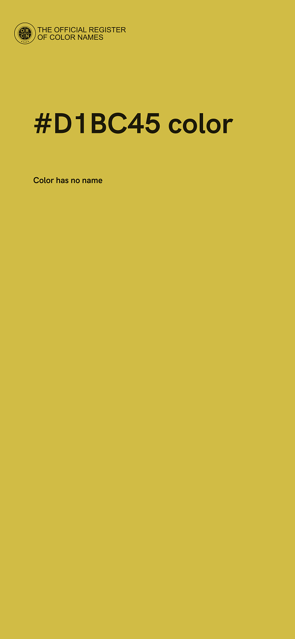 #D1BC45 color image