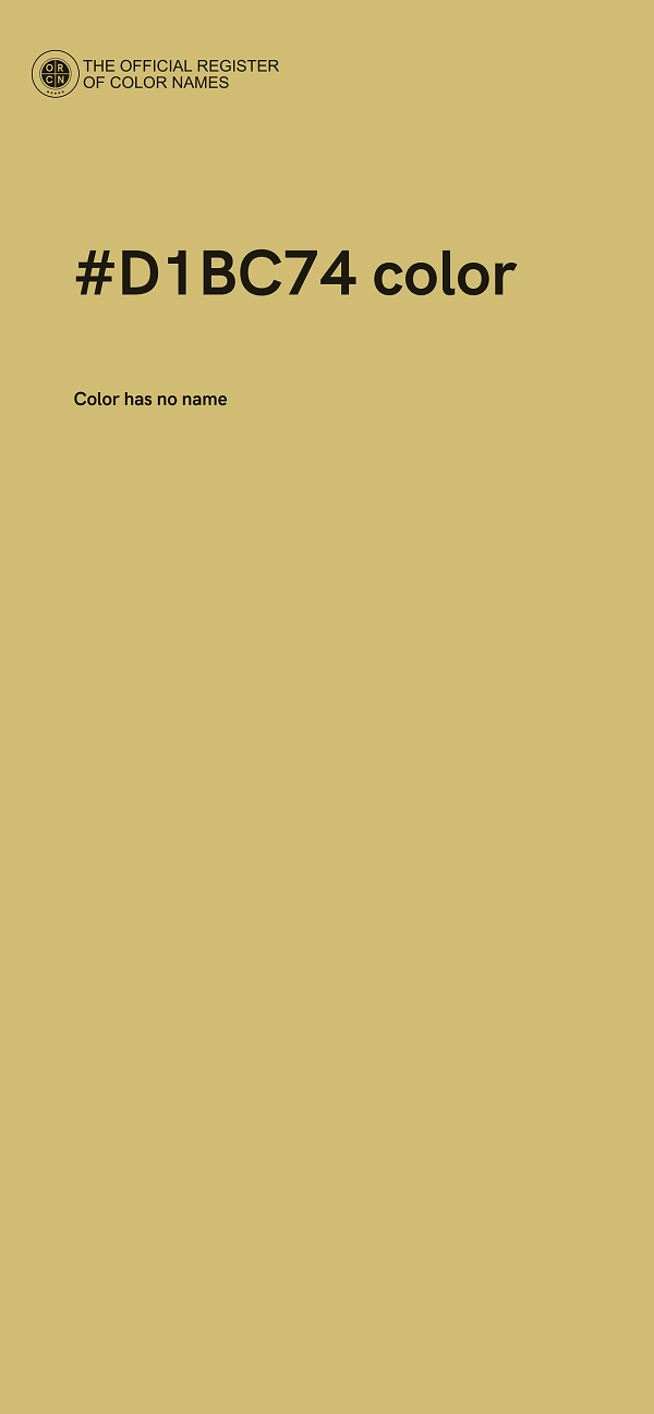 #D1BC74 color image