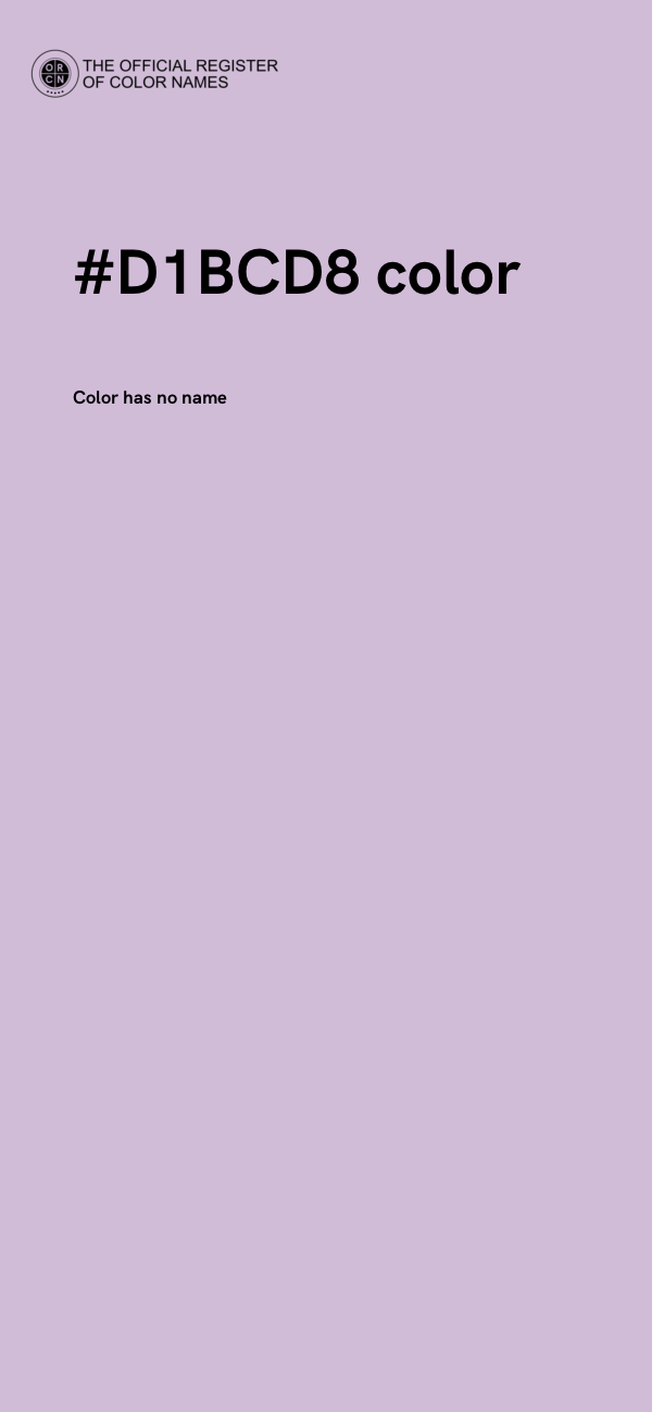 #D1BCD8 color image