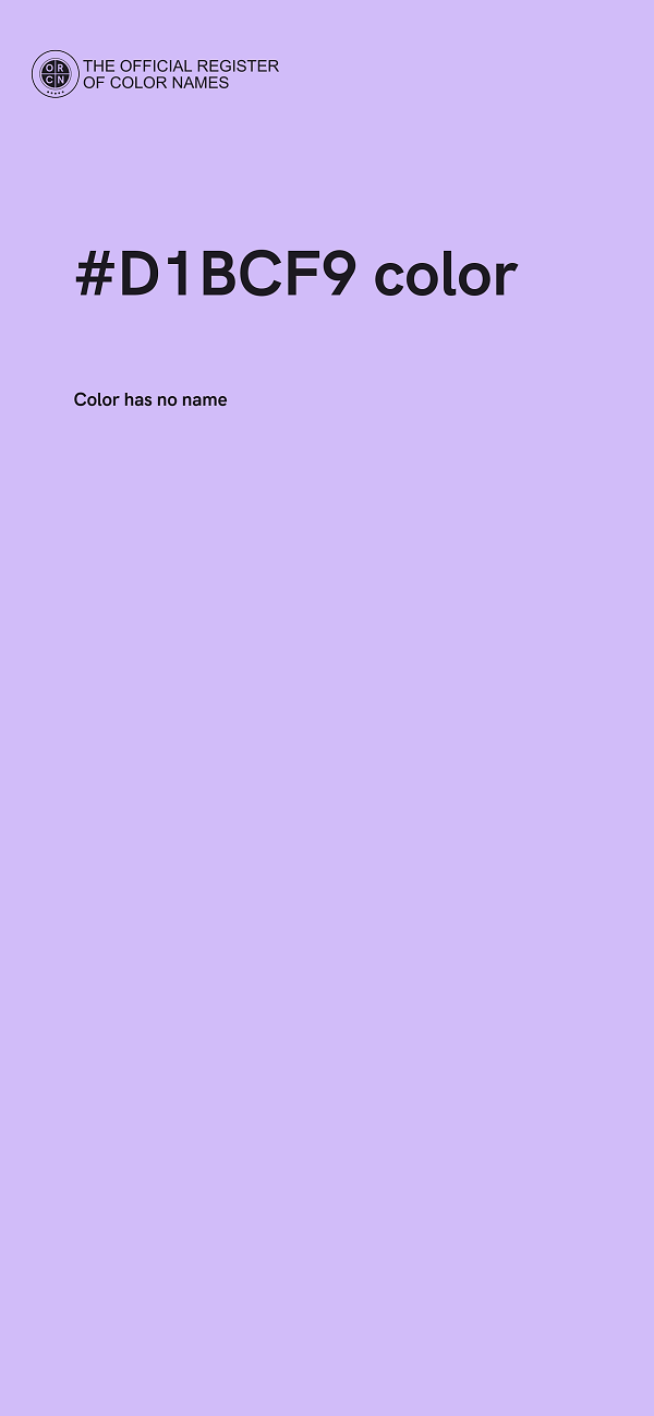 #D1BCF9 color image