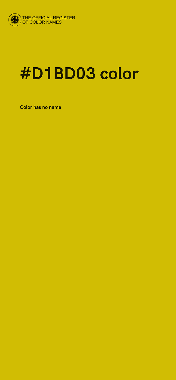 #D1BD03 color image
