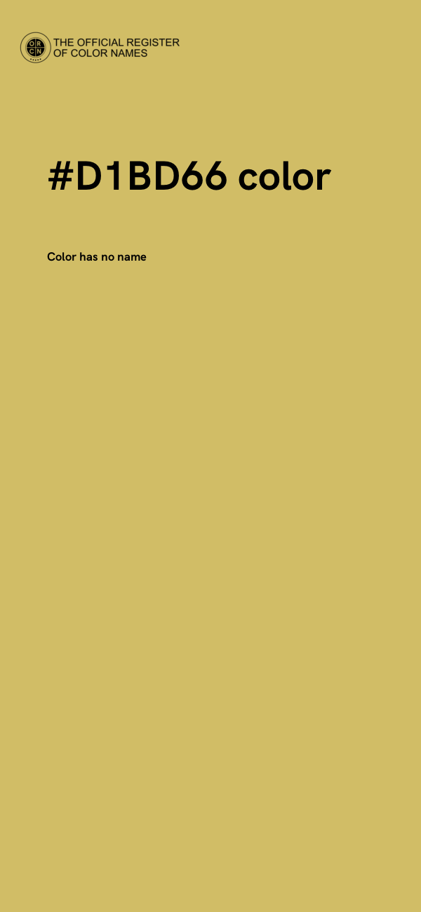 #D1BD66 color image