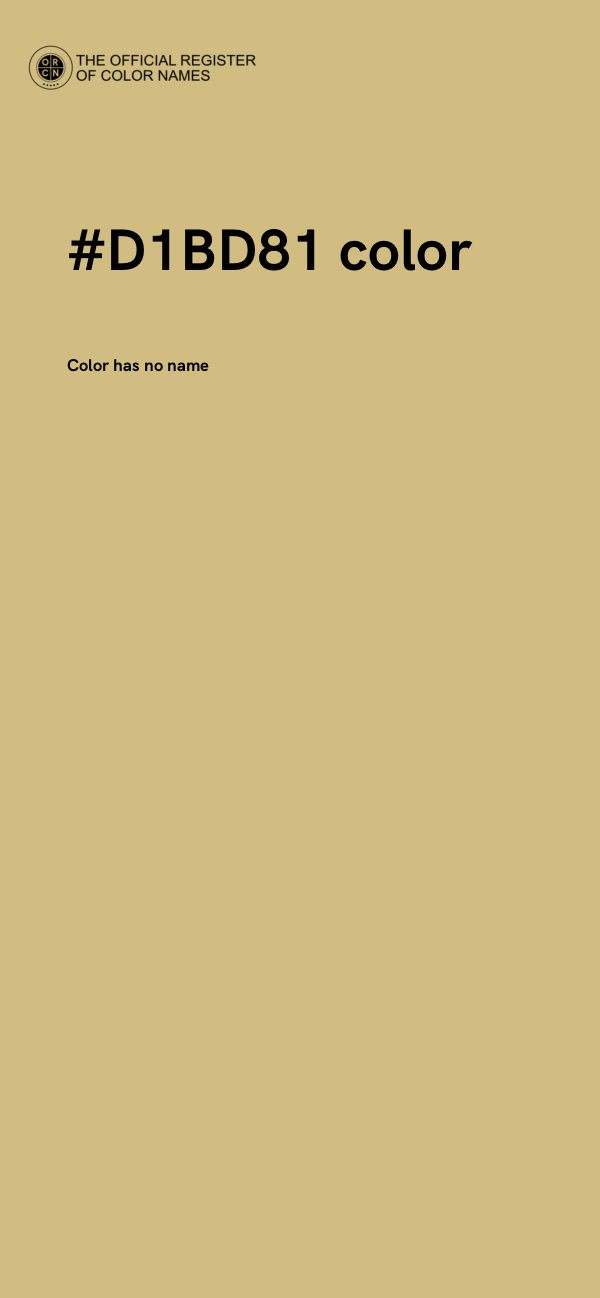 #D1BD81 color image