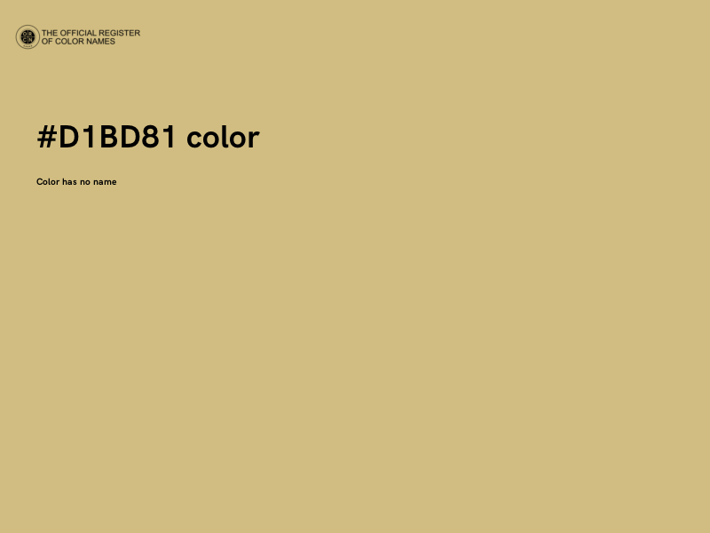 #D1BD81 color image
