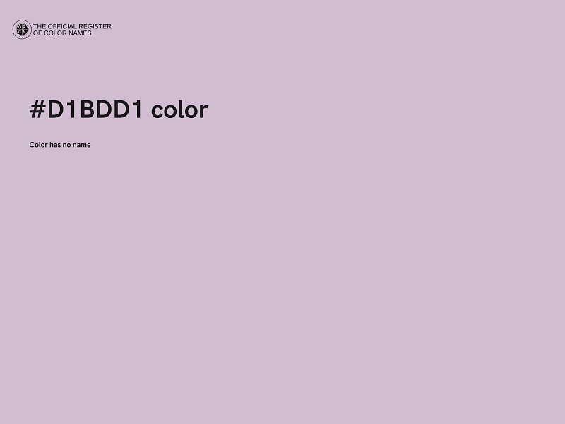 #D1BDD1 color image