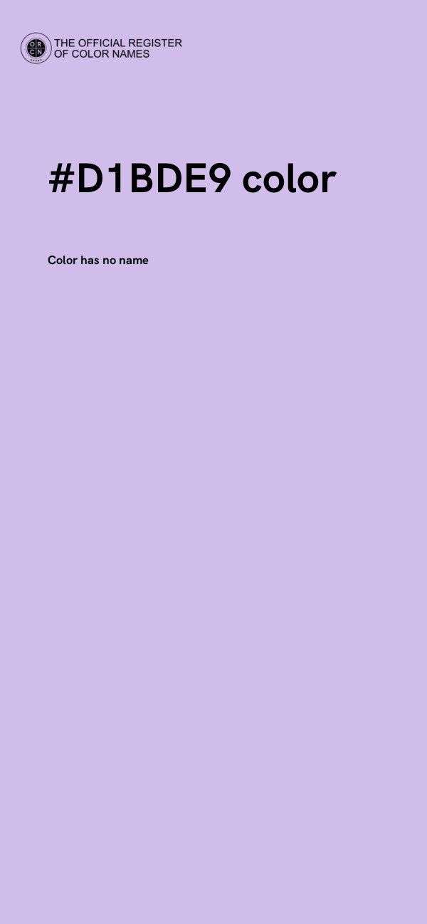 #D1BDE9 color image