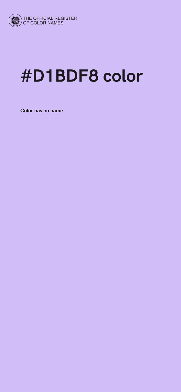 #D1BDF8 color image