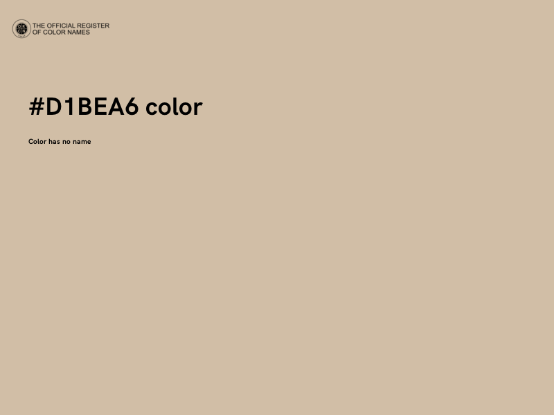 #D1BEA6 color image