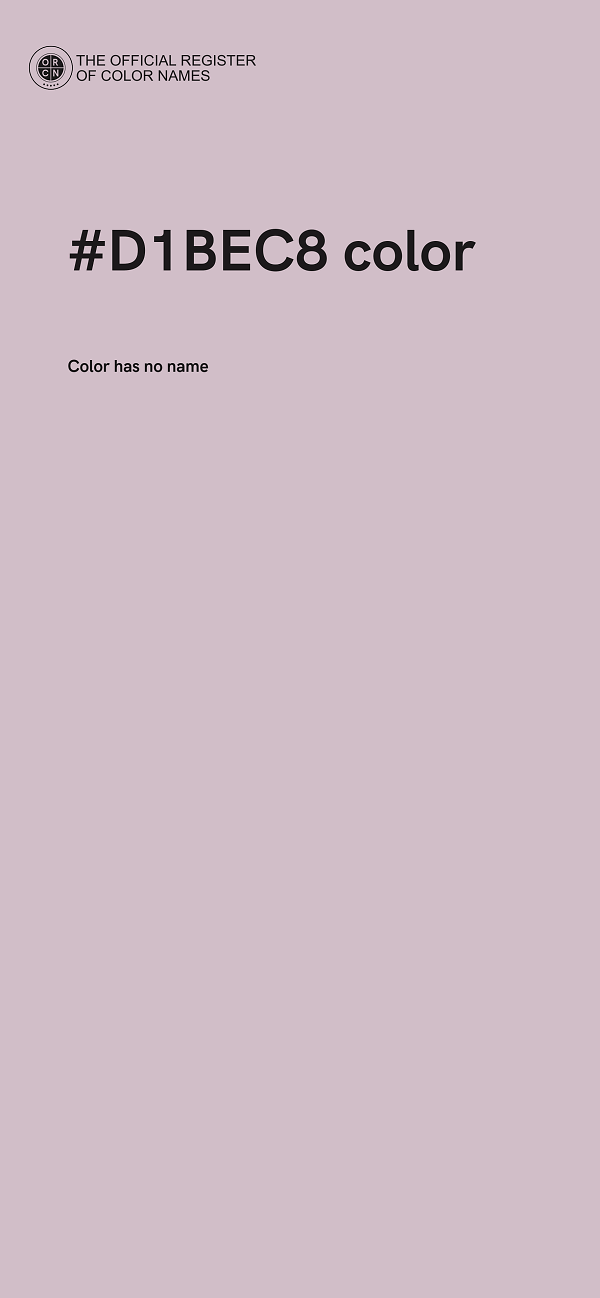 #D1BEC8 color image