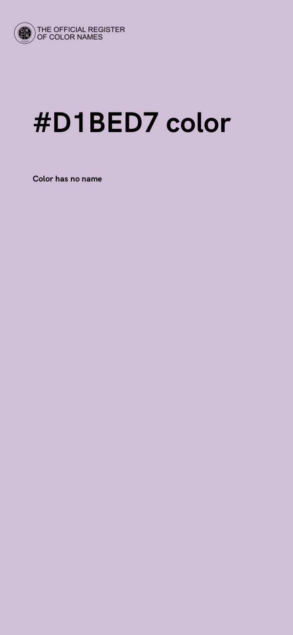 #D1BED7 color image