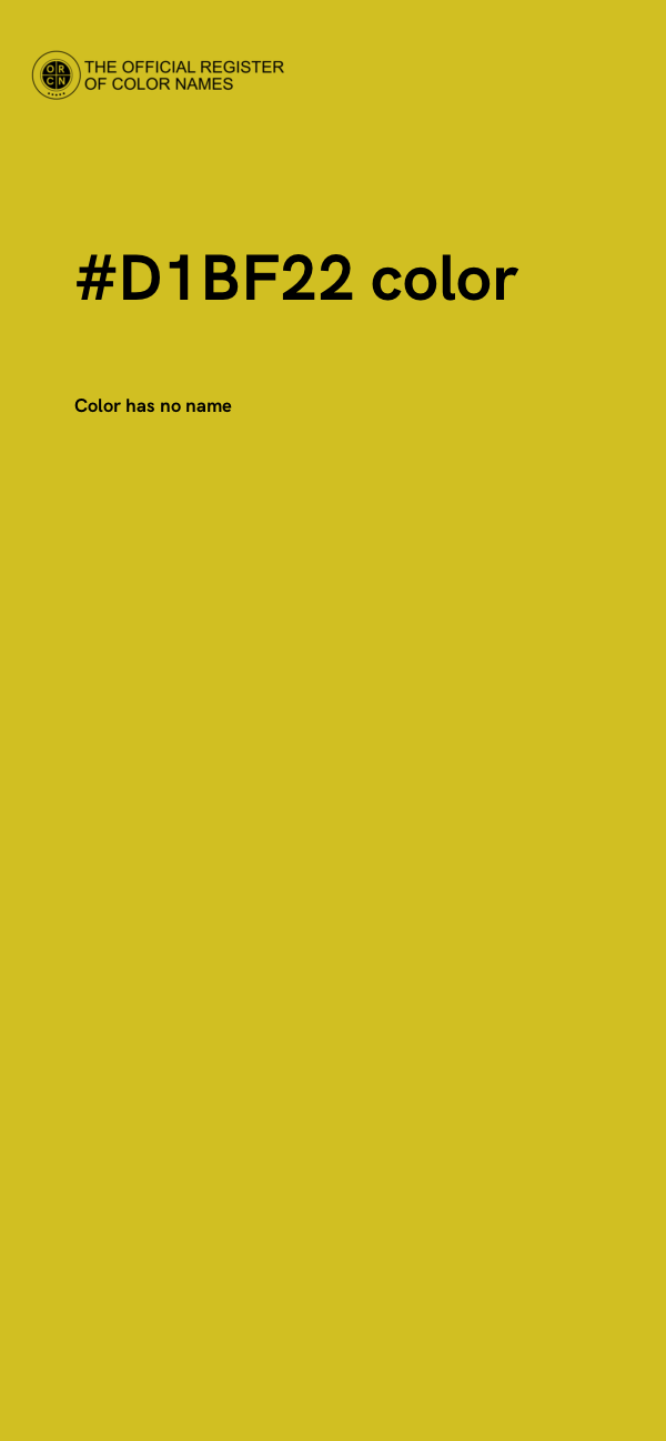 #D1BF22 color image