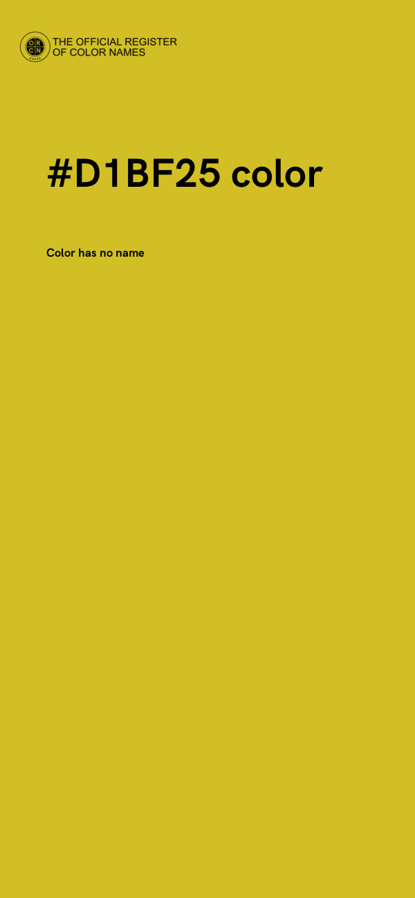 #D1BF25 color image