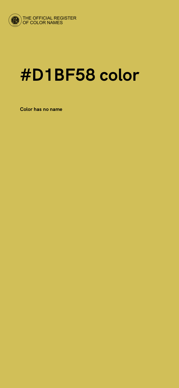 #D1BF58 color image