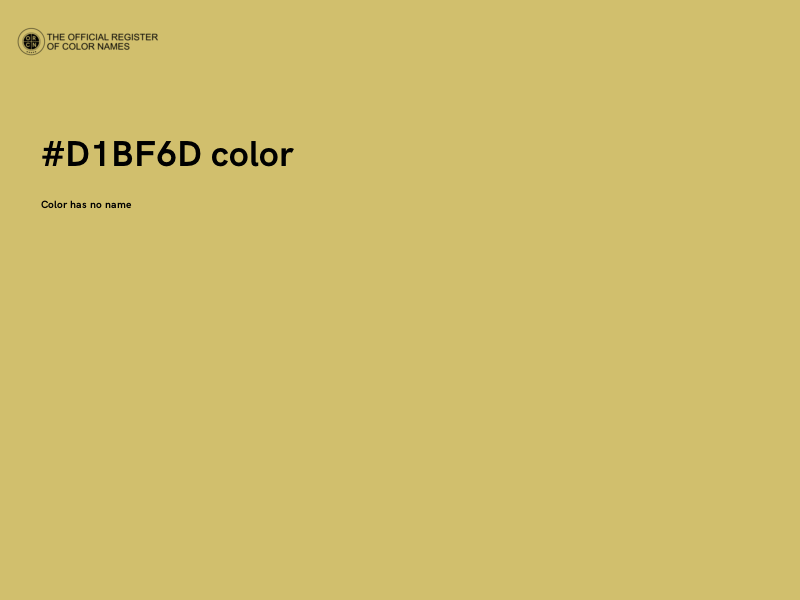 #D1BF6D color image