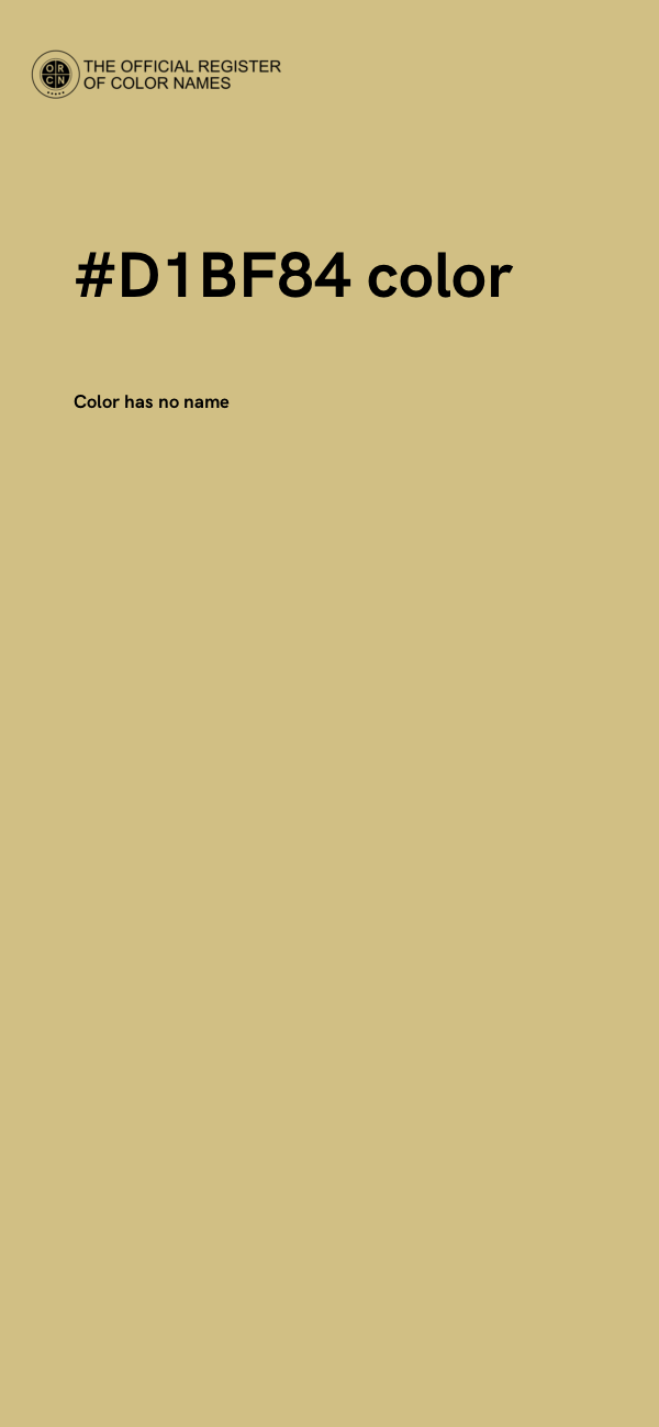#D1BF84 color image