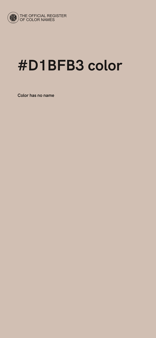 #D1BFB3 color image