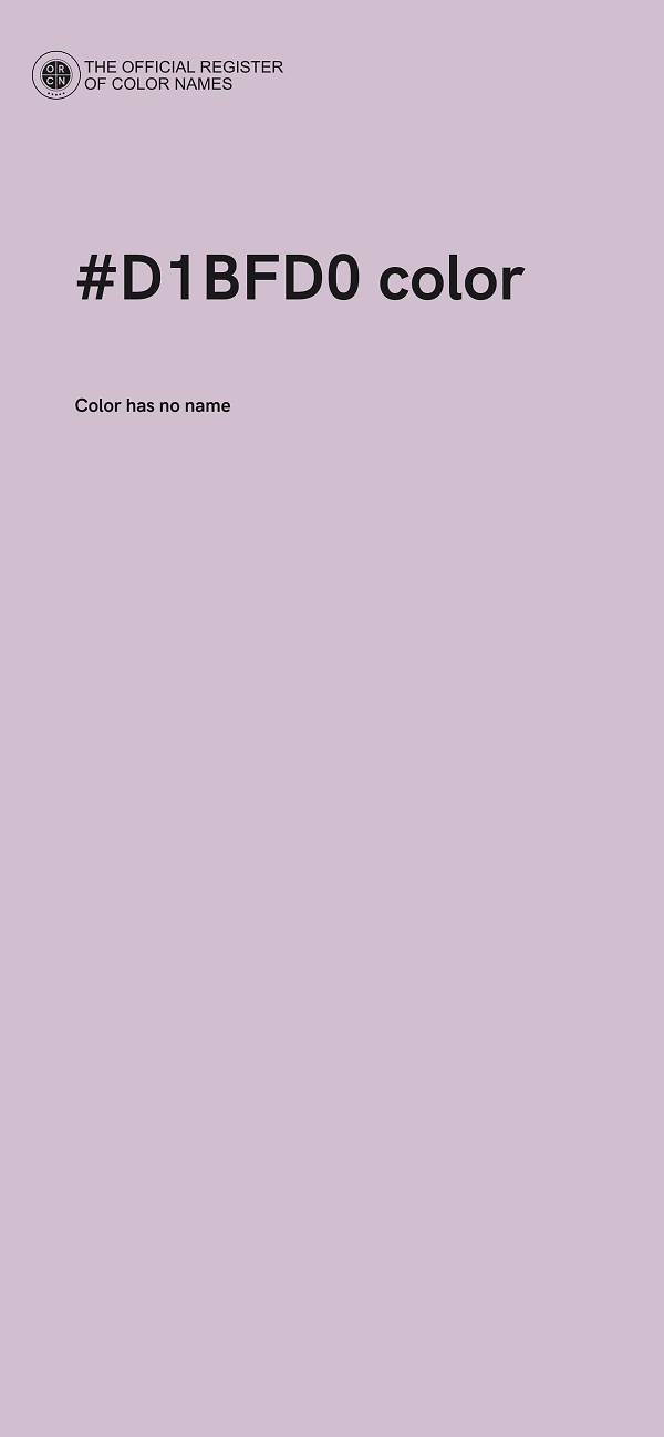 #D1BFD0 color image