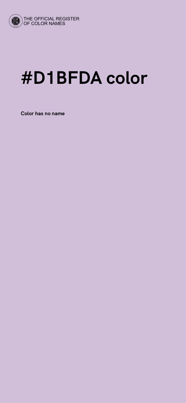 #D1BFDA color image