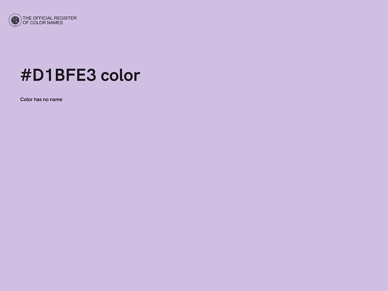 #D1BFE3 color image