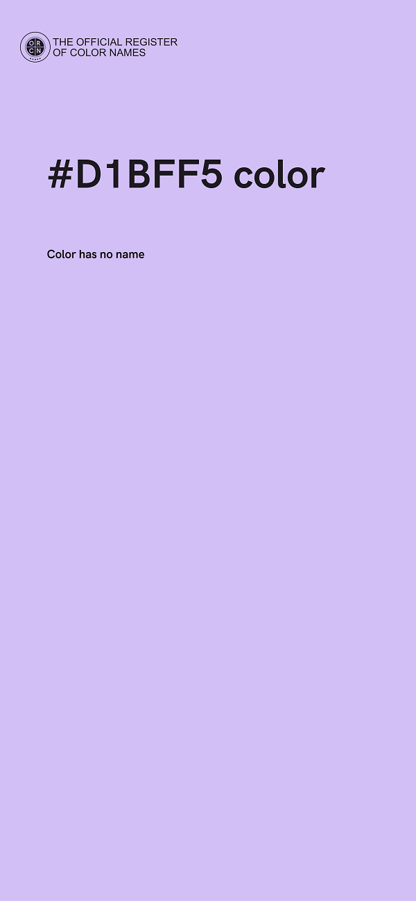 #D1BFF5 color image