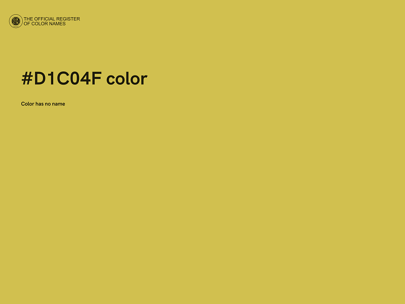 #D1C04F color image