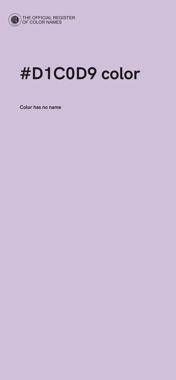 #D1C0D9 color image