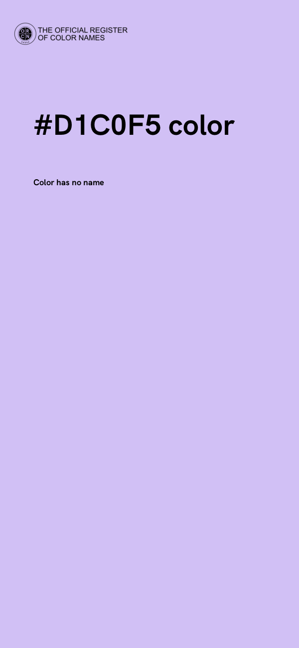 #D1C0F5 color image