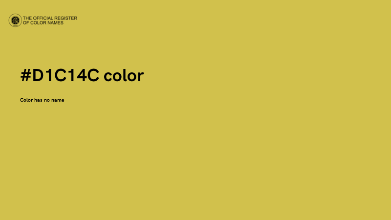 #D1C14C color image
