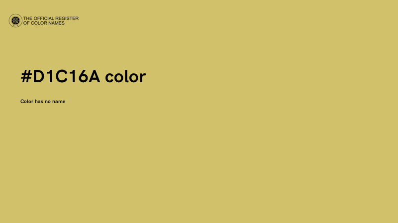 #D1C16A color image
