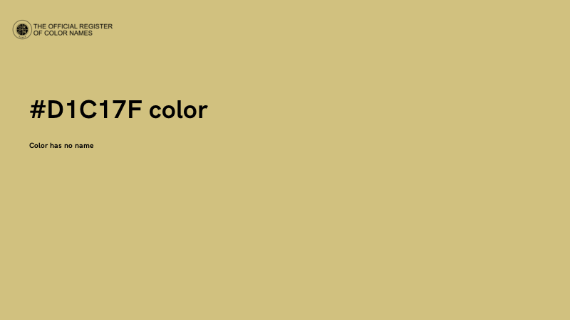 #D1C17F color image